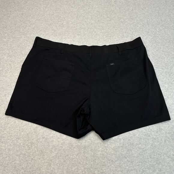 Lee Chino Short WMNS 26W(2) Unionall Black Mid Rise Ultra Soft Waistband Stretch - Picture 5 of 11